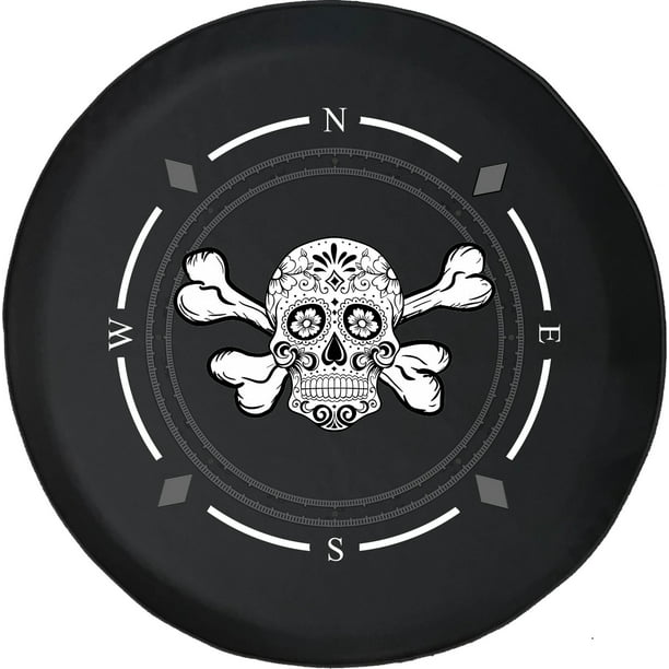 Spare Tire Tyre Wheel Cover 14/" Protector Skull US Flag For Auto Jeep Camper RV